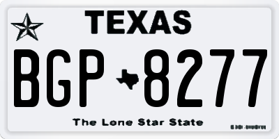 TX license plate BGP8277