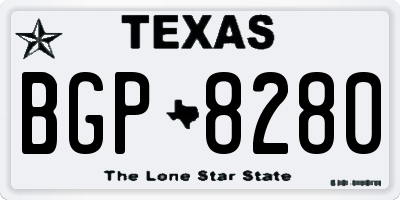 TX license plate BGP8280