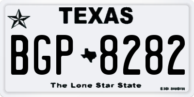 TX license plate BGP8282