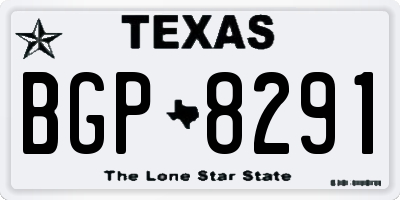 TX license plate BGP8291