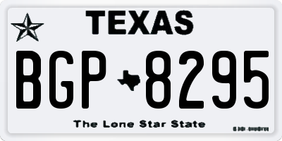 TX license plate BGP8295