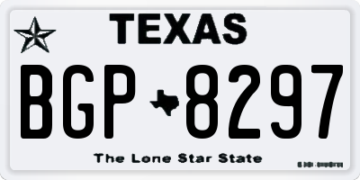 TX license plate BGP8297