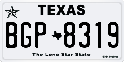 TX license plate BGP8319