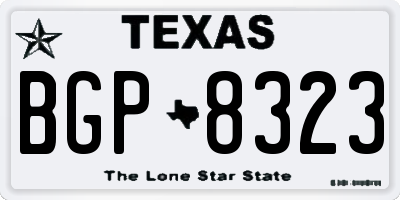 TX license plate BGP8323