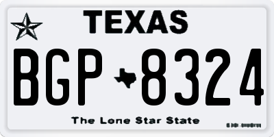 TX license plate BGP8324