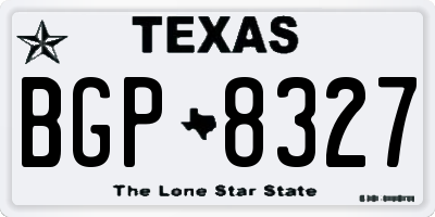 TX license plate BGP8327