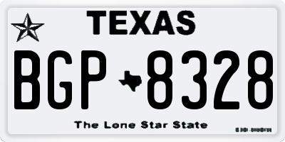 TX license plate BGP8328