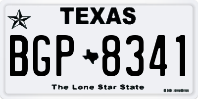 TX license plate BGP8341