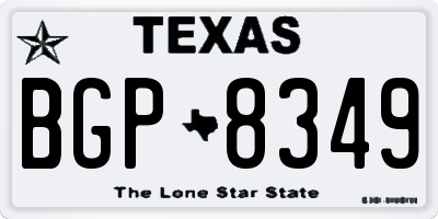 TX license plate BGP8349