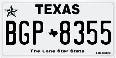 TX license plate BGP8355