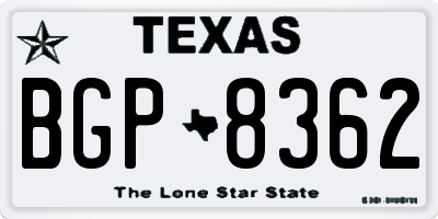 TX license plate BGP8362