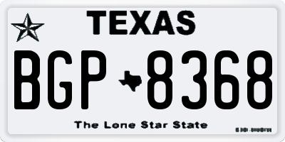 TX license plate BGP8368