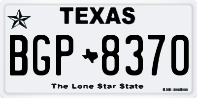 TX license plate BGP8370