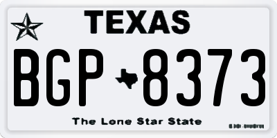 TX license plate BGP8373