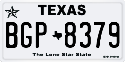 TX license plate BGP8379
