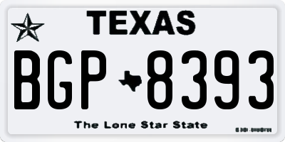 TX license plate BGP8393