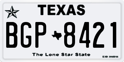 TX license plate BGP8421