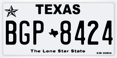 TX license plate BGP8424