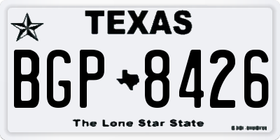 TX license plate BGP8426
