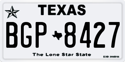 TX license plate BGP8427