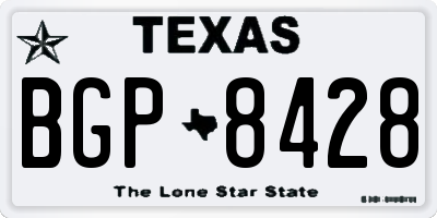 TX license plate BGP8428