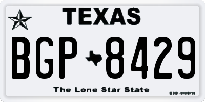 TX license plate BGP8429