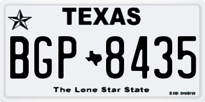 TX license plate BGP8435