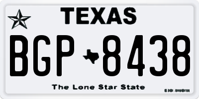 TX license plate BGP8438