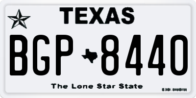 TX license plate BGP8440