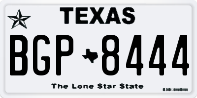 TX license plate BGP8444
