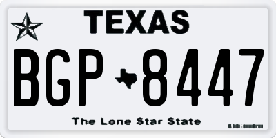 TX license plate BGP8447