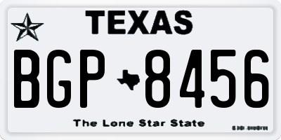 TX license plate BGP8456