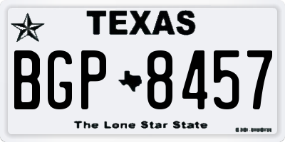 TX license plate BGP8457