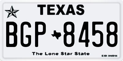TX license plate BGP8458