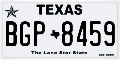 TX license plate BGP8459