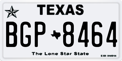 TX license plate BGP8464