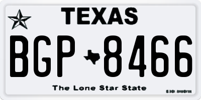 TX license plate BGP8466