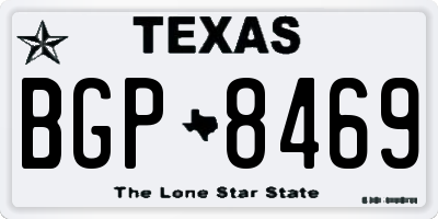 TX license plate BGP8469