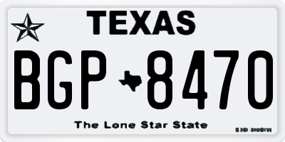 TX license plate BGP8470