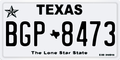 TX license plate BGP8473