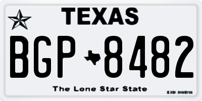 TX license plate BGP8482