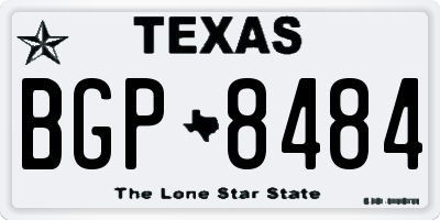 TX license plate BGP8484
