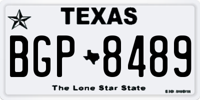 TX license plate BGP8489