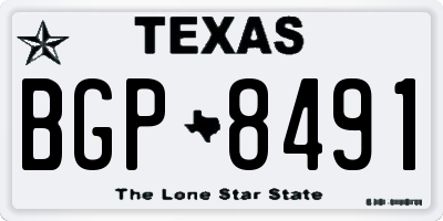 TX license plate BGP8491