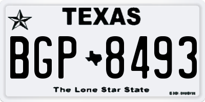 TX license plate BGP8493