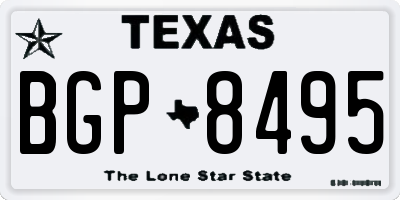 TX license plate BGP8495