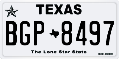 TX license plate BGP8497