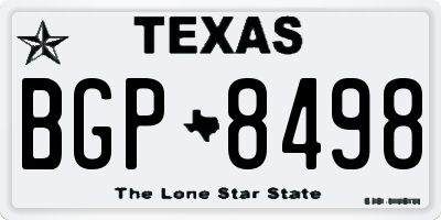 TX license plate BGP8498
