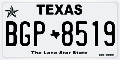 TX license plate BGP8519