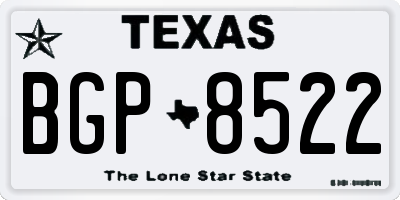 TX license plate BGP8522